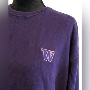 Vintage University of Washington Purple Knit Sweater XL women’s **Stain On Chest
